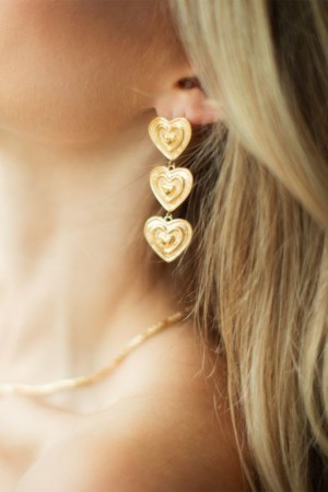 Gold Women LoveShackFancy Heartbeat Earrings By Evie Jewelry Jewelry | ADV-798341