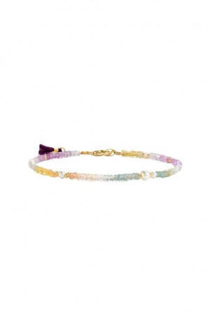 Multicolor Women LoveShackFancy Shashi Ella Gemstone Bracelet Jewelry | GWN-874069