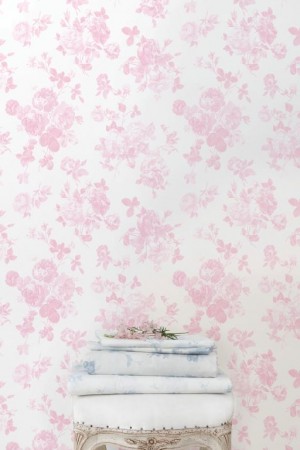 Pink Women LoveShackFancy Everblooming Rosettes Standard Wallpaper Wallpaper | JHI-910758