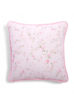 Pink Women LoveShackFancy Linen Throw Pillow Bedding | BDU-053946