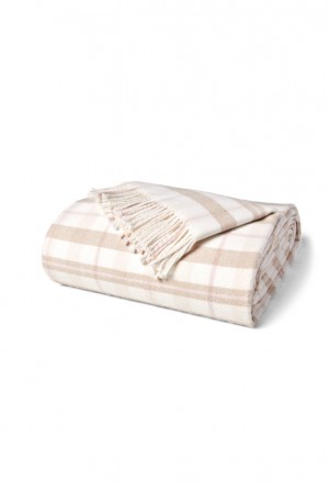 Sugar Plaid Women LoveShackFancy Plaid Cotton Throw Blanket Bedding | OLU-623405