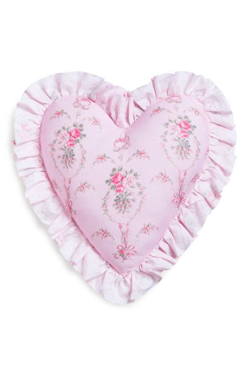 Ballet Meadow Women LoveShackFancy Heart Shape Festive Ruffle Pillow Bedding | VGF-746820