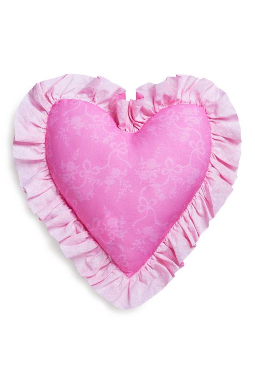 Ballet Meadow Women LoveShackFancy Heart Shape Festive Ruffle Pillow Bedding | VGF-746820