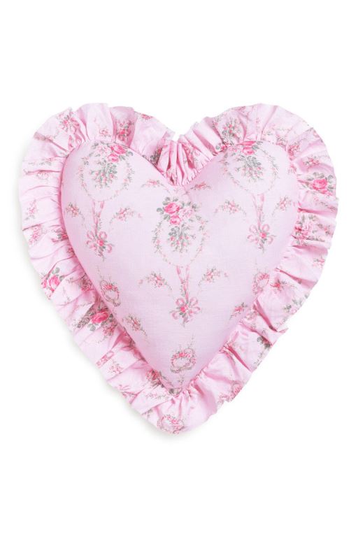 Ballet Meadow Women LoveShackFancy Heart Shape Festive Ruffle Pillow Bedding | VGF-746820