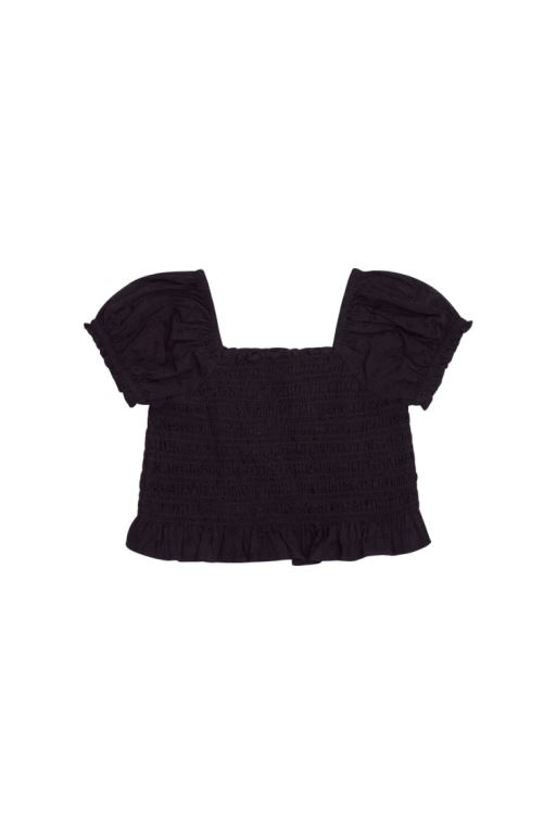 Black Kids' LoveShackFancy Fabielle Cotton Ruffle Tops | XYQ-840973