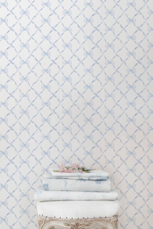 Blue Women LoveShackFancy Bow Standard Wallpaper Wallpaper | RWC-907128