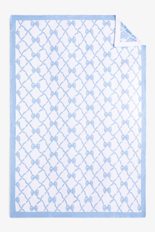 Blue Women LoveShackFancy Bow Throw Blanket Bedding | UGX-018395