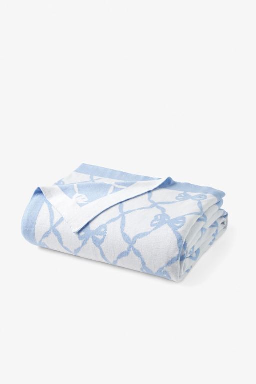 Blue Women LoveShackFancy Bow Throw Blanket Bedding | UGX-018395