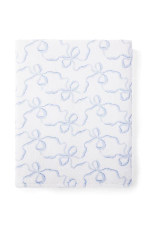 Blue Women LoveShackFancy Cotton Bath Towel In Bow Print Bath | WMJ-537046