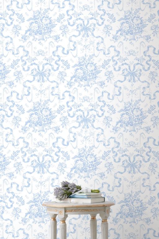 Blue Women LoveShackFancy Fairytale Toile Standard Wallpaper Wallpaper | QVW-852140