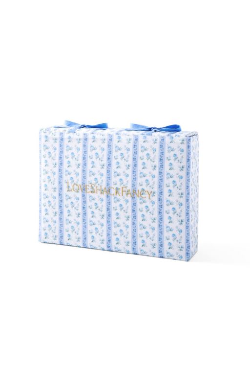 Blue Women LoveShackFancy Full/Queen Cotton Sheet Set Bedding | PTN-378015