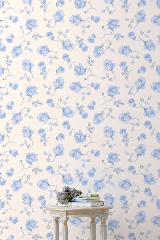 Blue Women LoveShackFancy Ribbon Rosa Standard Wallpaper Wallpaper | NCA-917640