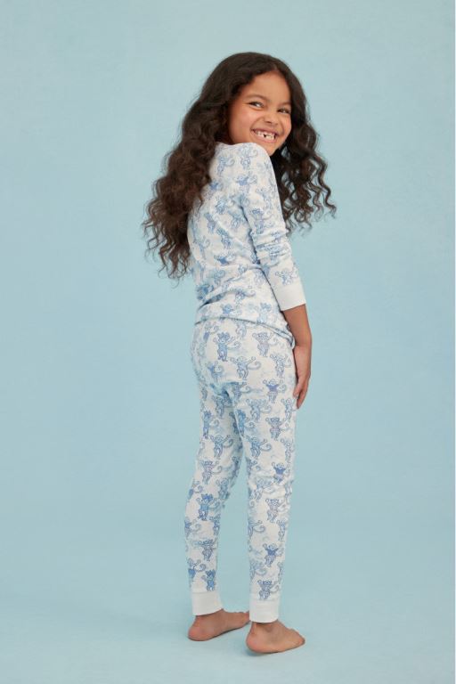 Blue Women LoveShackFancy Roller Rabbit X Loveshackfancy Pastiche De Monkey Kids Pajama Sleepwear | MKR-401387