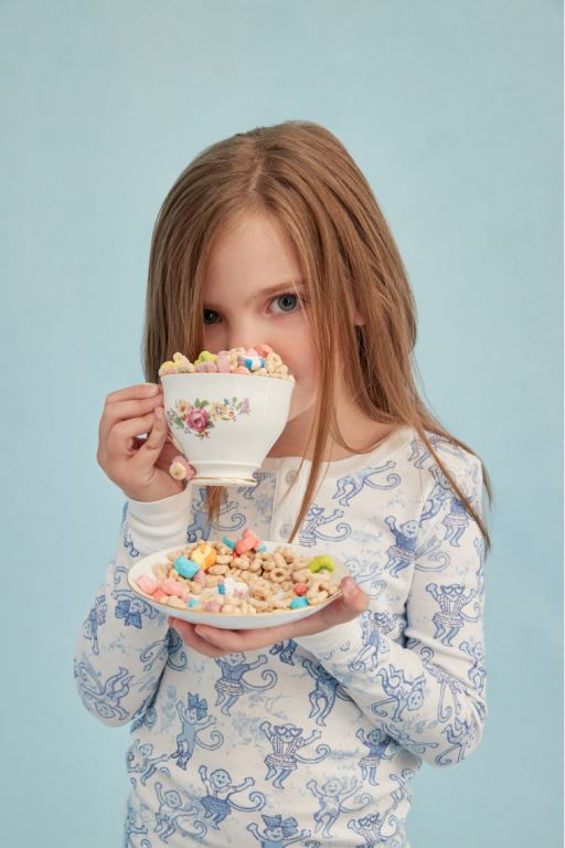 Blue Women LoveShackFancy Roller Rabbit X Loveshackfancy Pastiche De Monkey Kids Pajama Sleepwear | MKR-401387