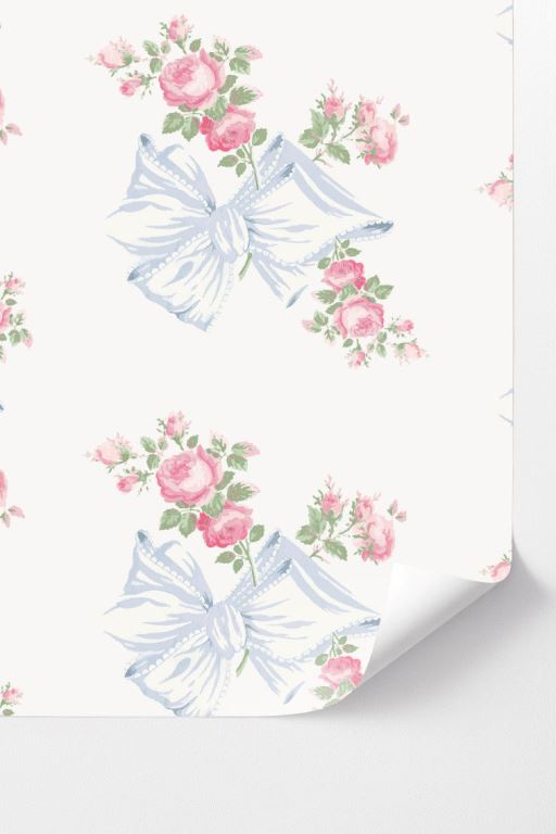 Blue Women LoveShackFancy Rosa Beaux Pastel Blue Peel + Stick Wallpaper Wallpaper | MQP-769420