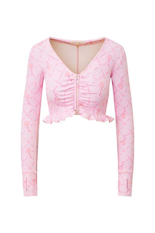 Candy Lipstick Women LoveShackFancy Medway Zip-up Active Jackets | HFX-298051