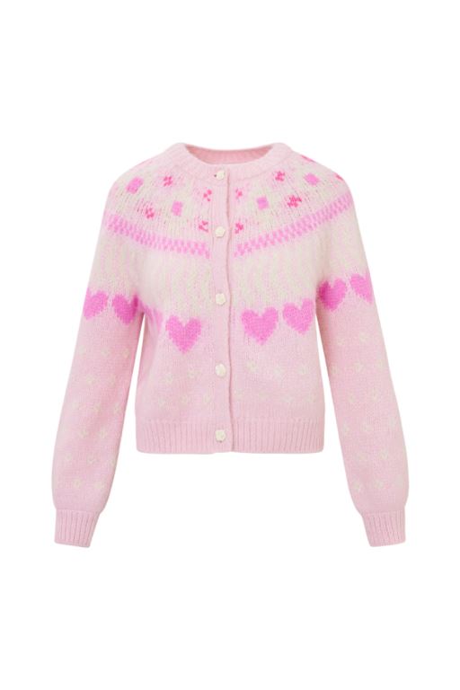 Carnation Women LoveShackFancy Jamie Re-edition Alpaca Heart Cardigan | GMK-672519