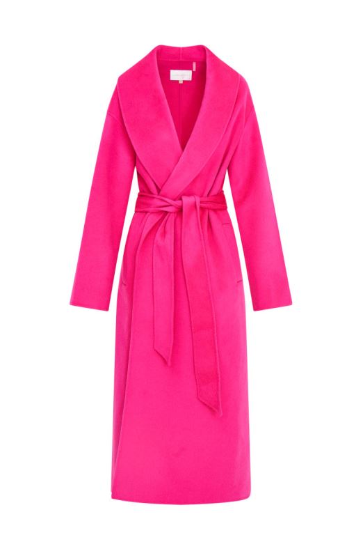 Fuchsia Women LoveShackFancy Mahika Wool-cashmere Wrap Coats | CXM-485271