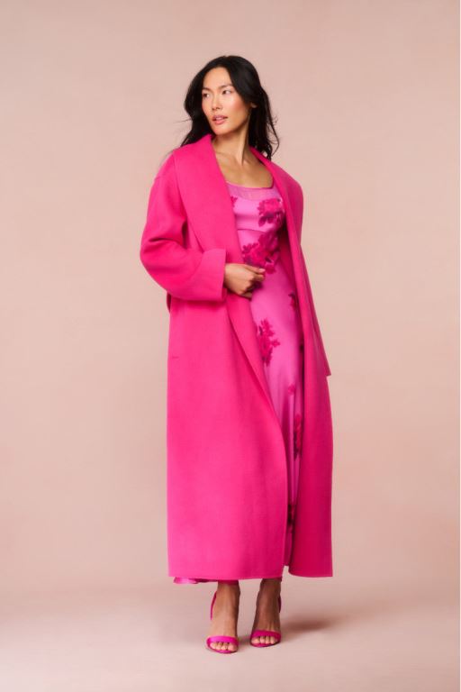 Fuchsia Women LoveShackFancy Mahika Wool-cashmere Wrap Coats | CXM-485271