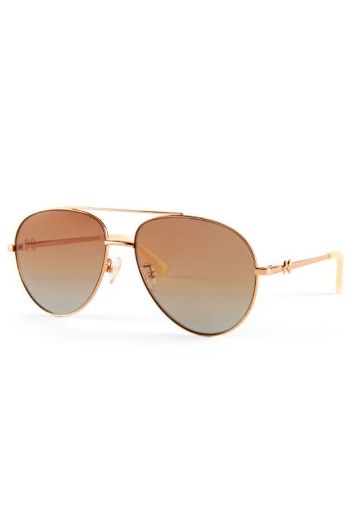 Gold Women LoveShackFancy Lalita Aviator Sunglasses | PMR-847025