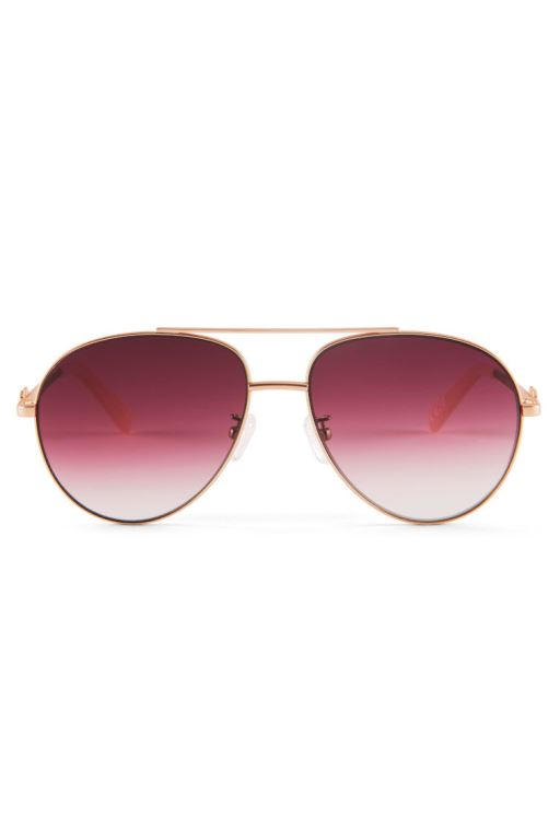 Gold Women LoveShackFancy Lalita Aviator Sunglasses | PMR-847025