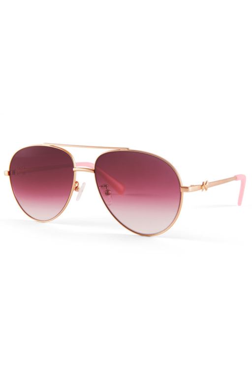 Gold Women LoveShackFancy Lalita Aviator Sunglasses | PMR-847025