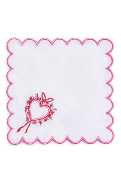 Holiday Wreath Women LoveShackFancy Bow Cocktail Napkins Set Of 4 Tabletop | LYE-297156