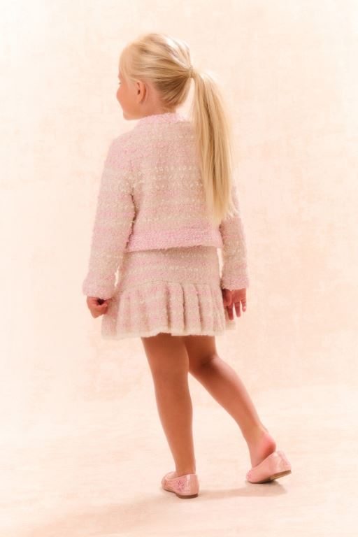 Light Yellow Pink Kids' LoveShackFancy Loki Knit Cardigan | OTV-738051