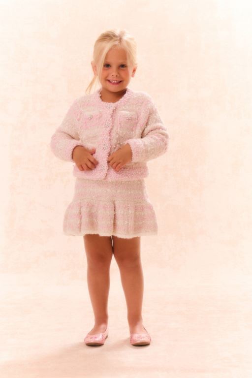 Light Yellow Pink Kids\' LoveShackFancy Loki Knit Cardigan | OTV-738051