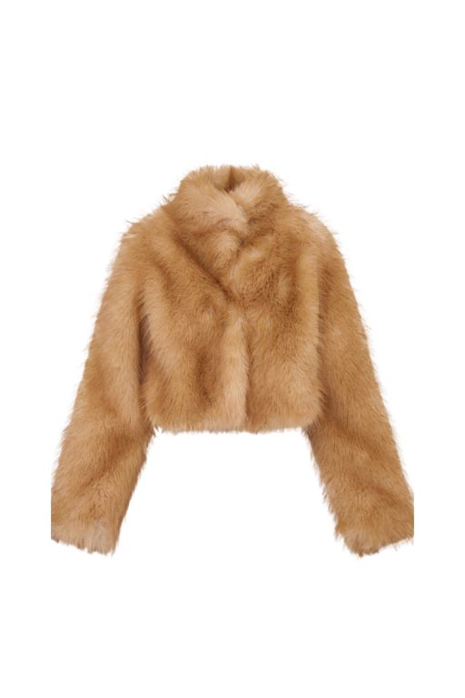 Macadamia Women LoveShackFancy Clarabella Faux Fur Jackets | ZNX-073248