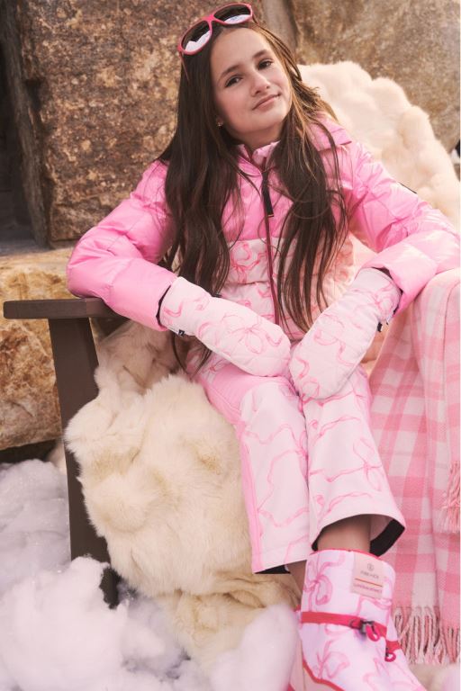 Pink Kids\' LoveShackFancy Bogner Fire+ice X Loveshackfancy Janne Mittens Accessories | LRT-476039