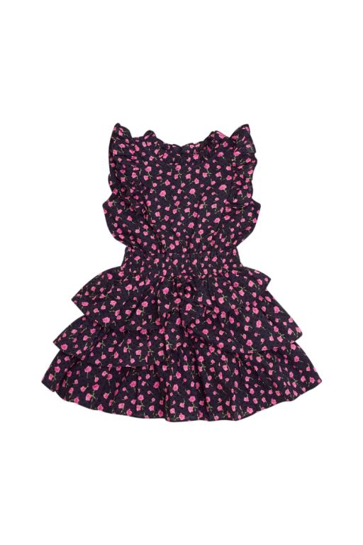 Pink Kids' LoveShackFancy Janelly Cotton Floral Dress | UEQ-358614