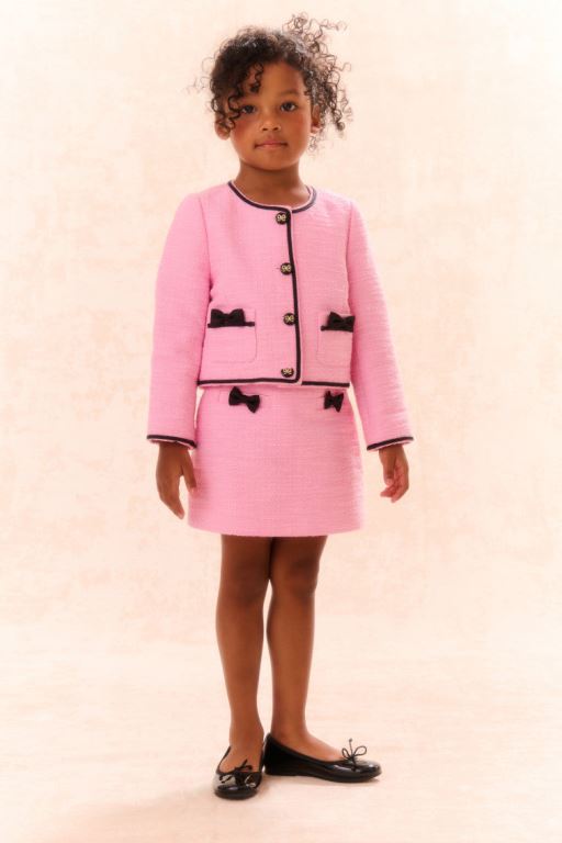 Pink Kids' LoveShackFancy Mahoney Tweed Jackets | GYP-530164