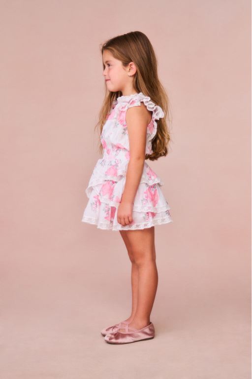 Pink Mint Kids' LoveShackFancy Janelly Rosa Beaux Dress | BFT-295301