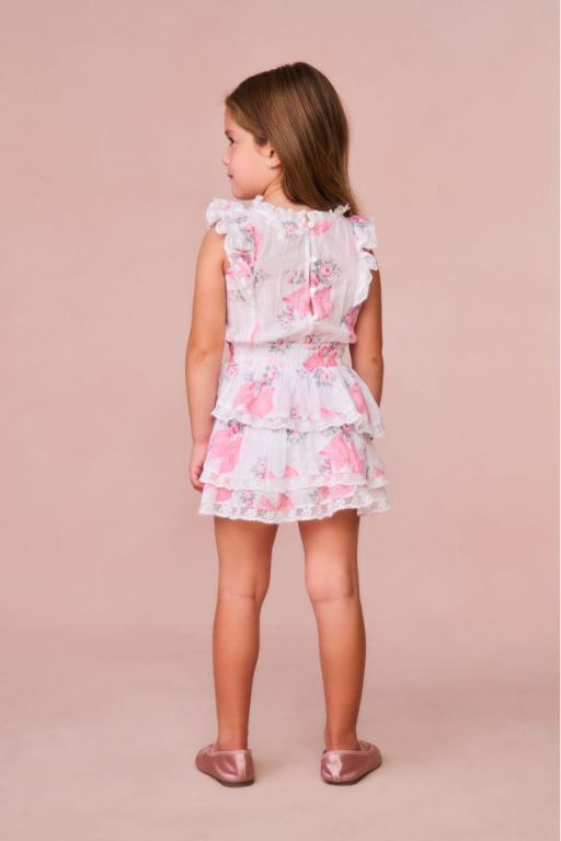 Pink Mint Kids' LoveShackFancy Janelly Rosa Beaux Dress | BFT-295301