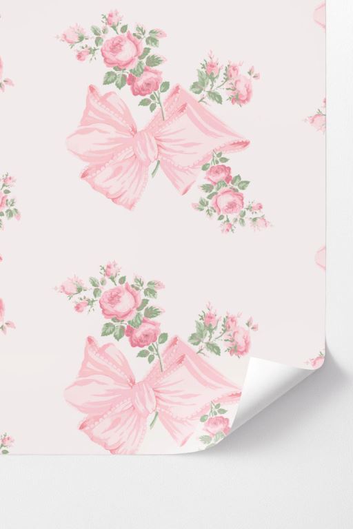 Pink Mint Women LoveShackFancy Rosa Beaux In Pink Mint Peel + Stick Wallpaper Wallpaper | OUQ-615239