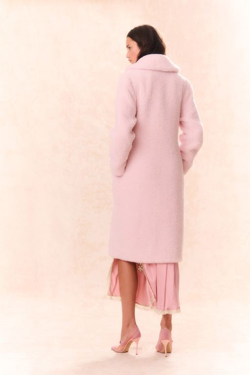 Pink Women LoveShackFancy Baileene Faux Shearling Coats | LJY-675918