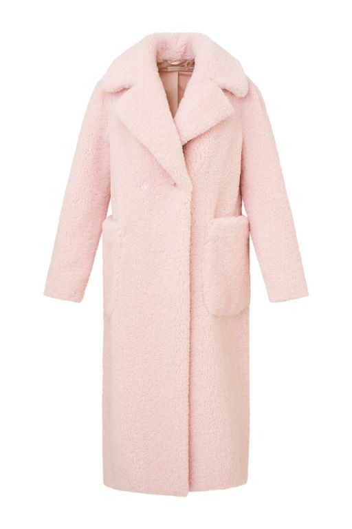 Pink Women LoveShackFancy Baileene Faux Shearling Coats | LJY-675918