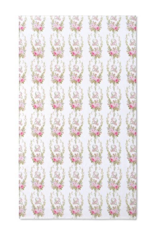 Pink Women LoveShackFancy Cotton Bath Towel In Bow Print Bath | CYP-028761