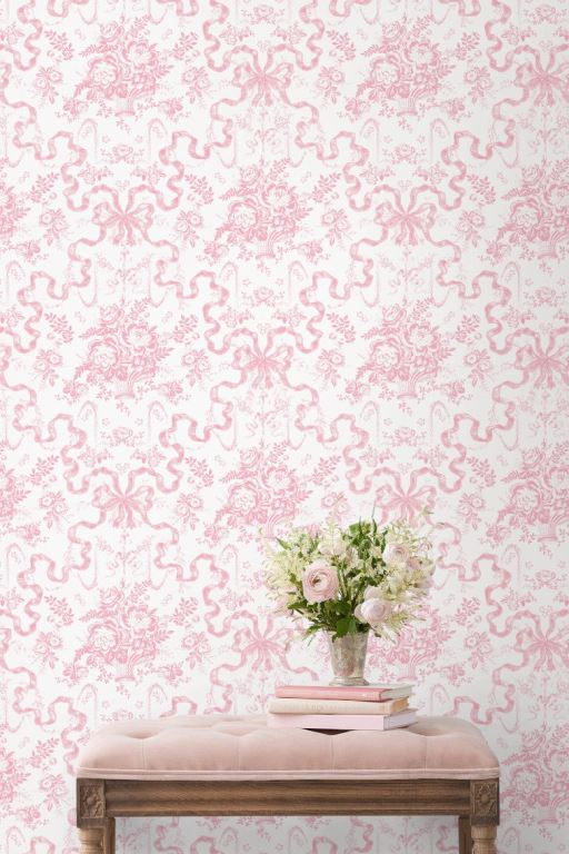 Pink Women LoveShackFancy Fairytale Toile Standard Wallpaper Wallpaper | RMC-123075