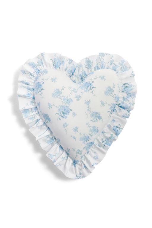 Pink Women LoveShackFancy Heart Shape Ruffle Pillow Bedding | ESR-104382