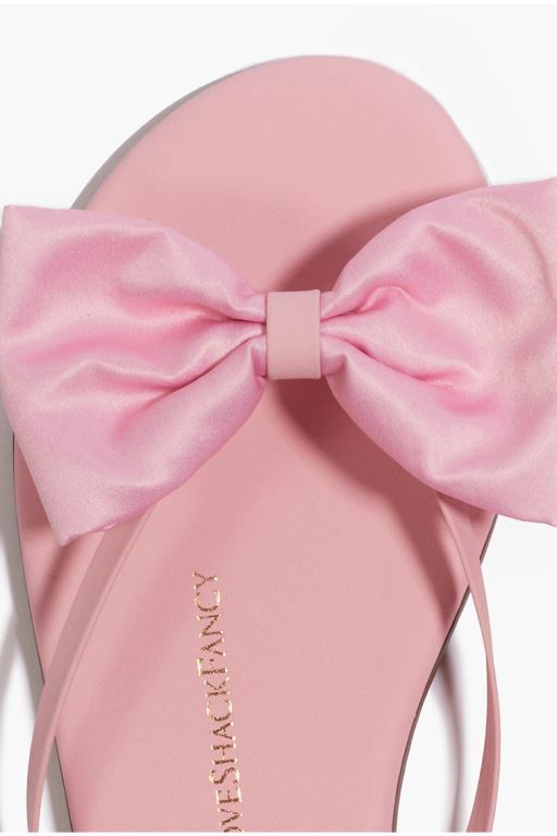 Pink Women LoveShackFancy Loveshackfancy X Tkees Oversized Bow Sandals | YCT-463512