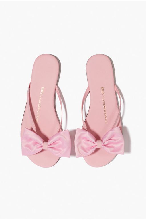 Pink Women LoveShackFancy Loveshackfancy X Tkees Oversized Bow Sandals | YCT-463512