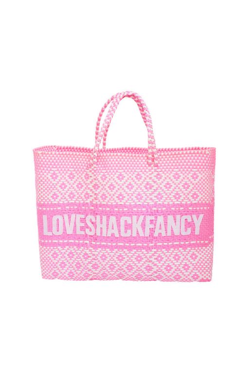 Pink Women LoveShackFancy Loveshackfancy X Leslie Sulman Tote Bags | JOX-690241