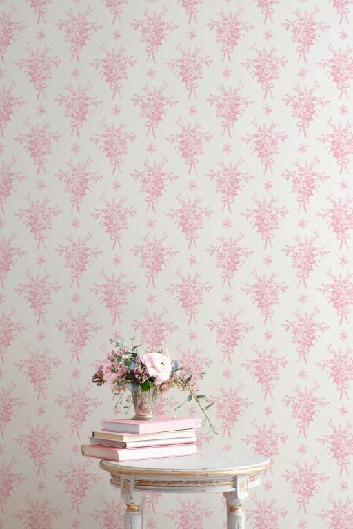 Pink Women LoveShackFancy Rosie Arrangements Standard Wallpaper Wallpaper | TCA-942176