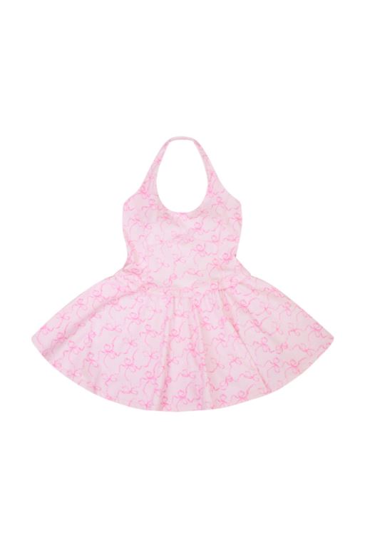 Pink Women LoveShackFancy Tierney Bow Print Active Dress | TFE-152764