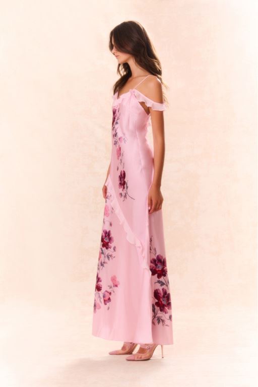 Purple Rose Women LoveShackFancy Parisa Silk Floral Maxi Dress | SNF-985102