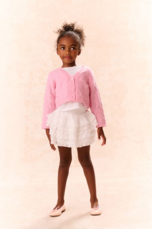 Sweet Peony Kids' LoveShackFancy Constine Wool-cashmere Cardigan | TFK-017453