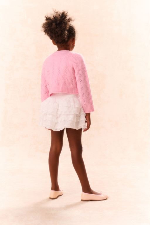 Sweet Peony Kids' LoveShackFancy Constine Wool-cashmere Cardigan | TFK-017453