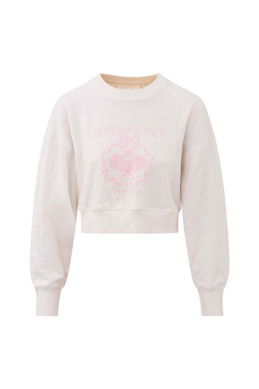 White Women LoveShackFancy Aneria Tennis Logo Pullover | ZJH-254910